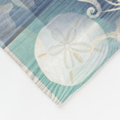 Beach Happy Place Blue Aqua Zee Fleece Blanket (Hoek)