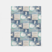 Beach Happy Place Blue Aqua Zee Fleece Blanket (Voorkant)