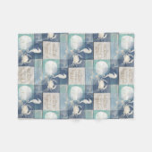 Beach Happy Place Blue Aqua Zee Fleece Blanket Deken (Voorkant (Horizontaal))