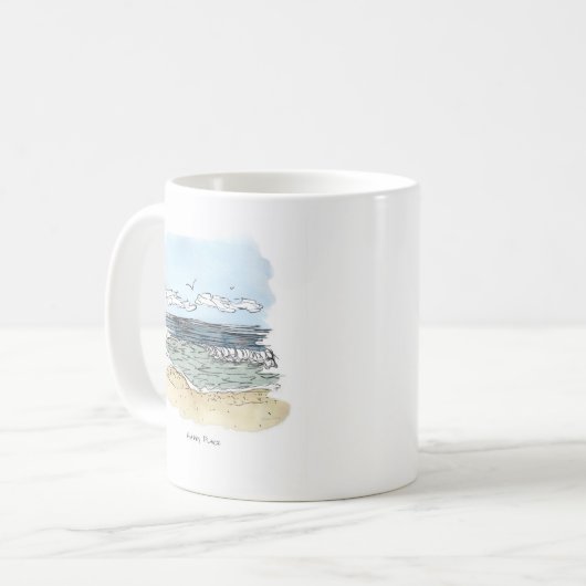Beach Happy Place Mok (Voorkant links)