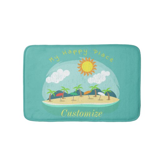 Beach Happy Place Thunder_Cove Badmat (Voorkant)