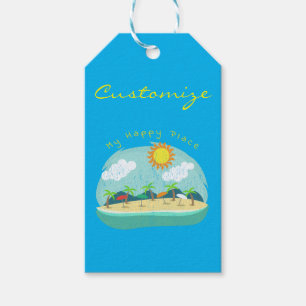 Beach Happy Place Thunder_Cove Cadeaulabel