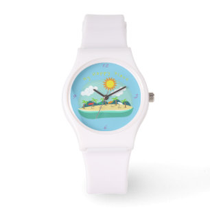 Beach Happy Place Thunder_Cove Horloge