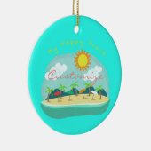 Beach Happy Place Thunder_Cove Keramisch Ornament (Rechts)