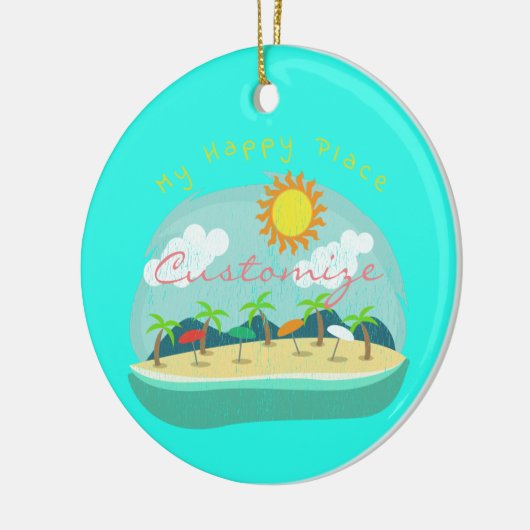 Beach Happy Place Thunder_Cove Keramisch Ornament (Links)