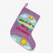 Beach Happy Place Thunder_Cove Kleine Kerstsok (Voorkant (Hangend))