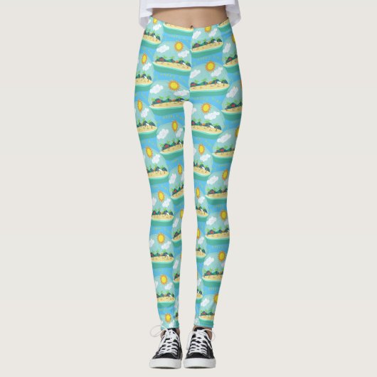Beach Happy Place Thunder_Cove Leggings (Voorkant)