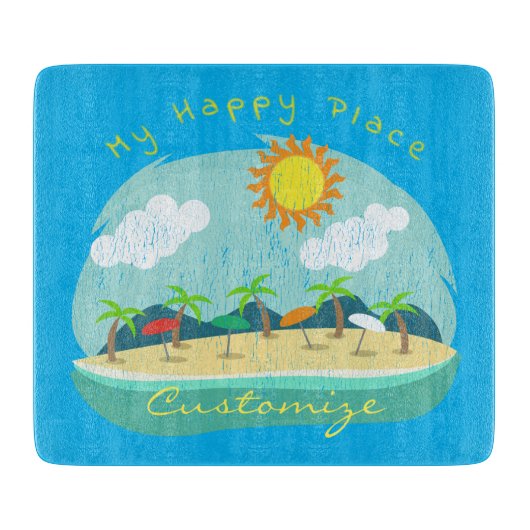 Beach Happy Place Thunder_Cove Snijplank (Voorkant)
