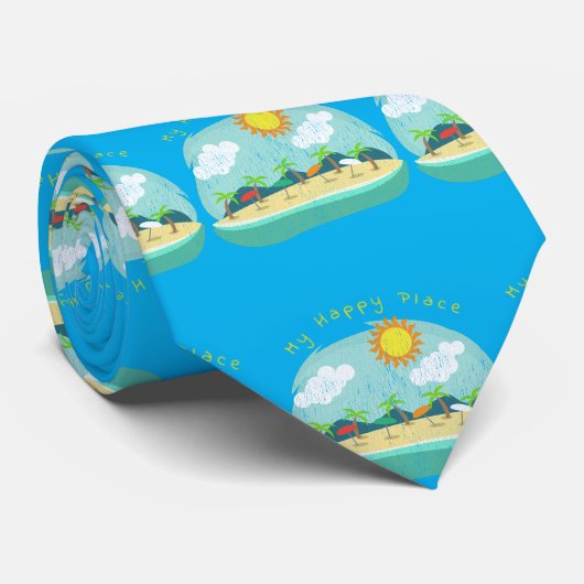 Beach Happy Place Thunder_Cove Stropdas (Opgerold)