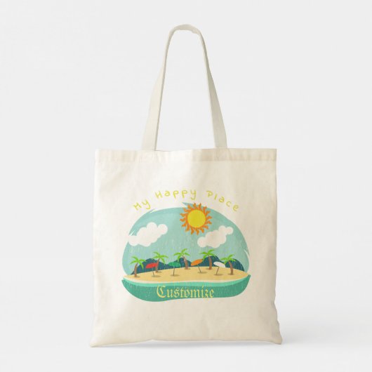 Beach Happy Place Thunder_Cove Tote Bag (Achterkant)