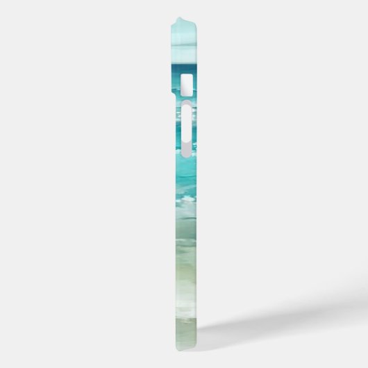 Beach Happy Place Waterverf Waves kustlijn Case-Mate iPhone Case (Achterkant / Links)