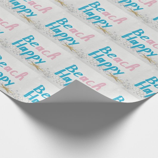 Beach Happy starfish and net Cadeaupapier (Hoek)