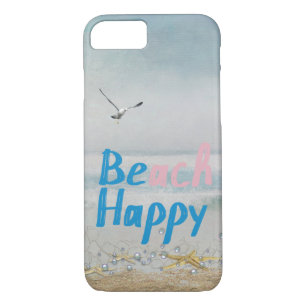 Beach Happy sterfish and seagull Case-Mate iPhone Case