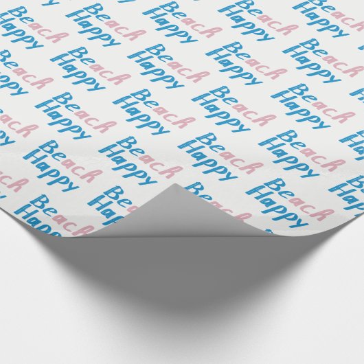 Beach Happy text Cadeaupapier (Hoek)