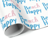 Beach Happy text Cadeaupapier (Rol Hoek)