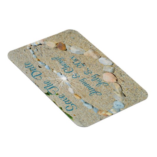 Beach hartstuk opslaan datum magneet (Rechterzijde)