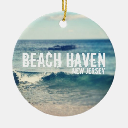 Beach Haven- 2013 - Herstel op de Jersey Shore Keramisch Ornament (Voorkant)
