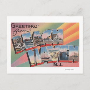 Beach Haven, New Jersey - grote brievenbussen Briefkaart