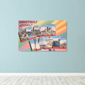 Beach Haven, New Jersey - grote brievenbussen Canvas Afdruk (Insitu (Houten vloer))