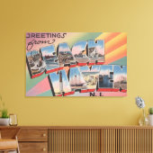 Beach Haven, New Jersey - grote brievenbussen Canvas Afdruk (Insitu (Woonkamer))