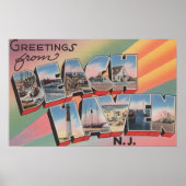 Beach Haven, New Jersey - grote brievenbussen Poster (Voorkant)