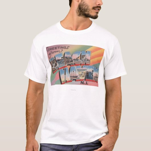 Beach Haven, New Jersey - grote brievenbussen T-shirt (Voorkant)
