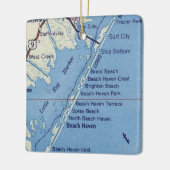 Beach Haven NJ  Map Keramisch Ornament (Links)