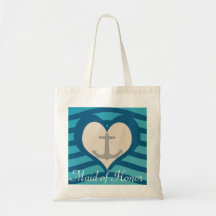 Beach Heart & Anchor Maid of Honor Tas
