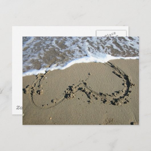 Beach Heart Briefkaart (Voorkant / Achterkant)