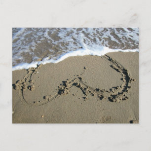 Beach Heart Briefkaart