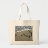 Beach Heart Grote Tote Bag (Voorkant)