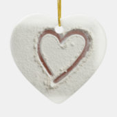 Beach Heart of Sand Wedding Keramisch Ornament (Voorkant)