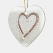 Beach Heart of Sand Wedding Keramisch Ornament (Links)