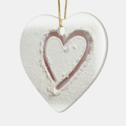 Beach Heart of Sand Wedding Keramisch Ornament (Links)