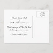 Beach Heart - Sand Save The Date Aankondigingskaart (Achterkant)