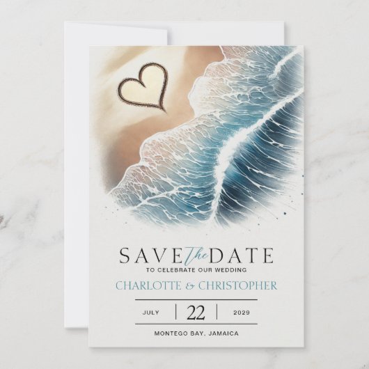 Beach Heart Save The Date (Voorkant)
