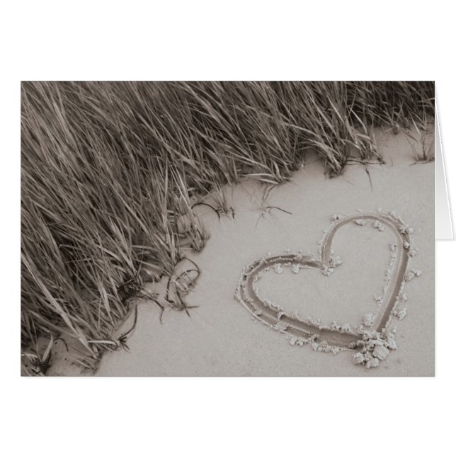 Beach Heart Sepia (Voorkant Horizontaal)