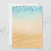 Beach Heart Shore Wedding Kaart (Achterkant)