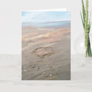 Beach Heart Sympathie Card Kaart