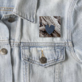 Beach Heart Vierkante Button 5,1 Cm (In situ)