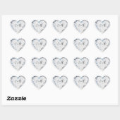 Beach Heart Wedding Favoriet Aangepaste Stickers (Vel)
