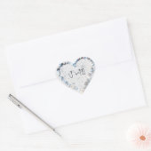 Beach Heart Wedding Favoriet Aangepaste Stickers (Envelop)