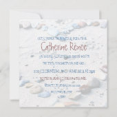 Beach Heart Wedding Vrijgezellenfeest Kaart (Achterkant)