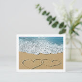 Beach Hearts Briefkaart (Staand voorkant)