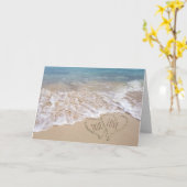 Beach Hearts Jubileum gefeliciteerd Kaart (Gele Bloem)