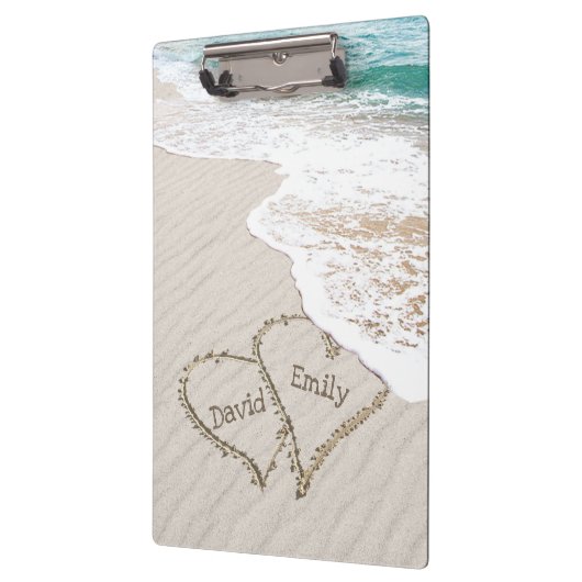 Beach Hearts met Namen Klembord (Links)