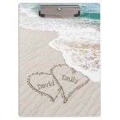 Beach Hearts met Namen Klembord (Voorkant)