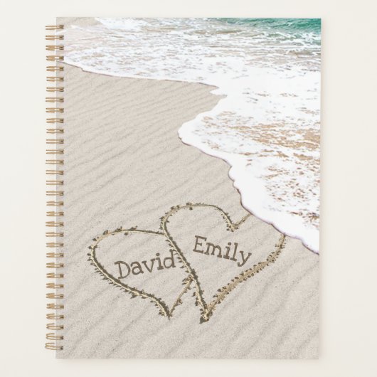 Beach Hearts met Namen Planner (Voorkant)