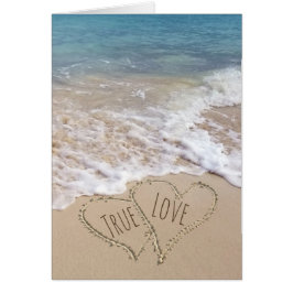 Beach Hearts Wedding Gefeliciteerd