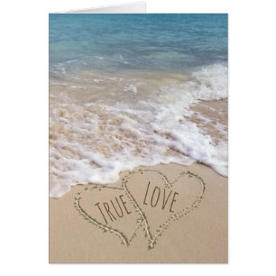 Beach Hearts Wedding Gefeliciteerd